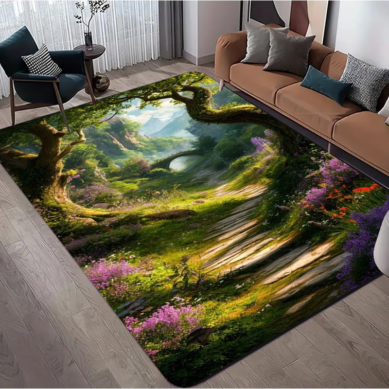 سجادة بتصميم غابة ثلاثية الأبع - مراجعة Commercial Road Printing وسعره